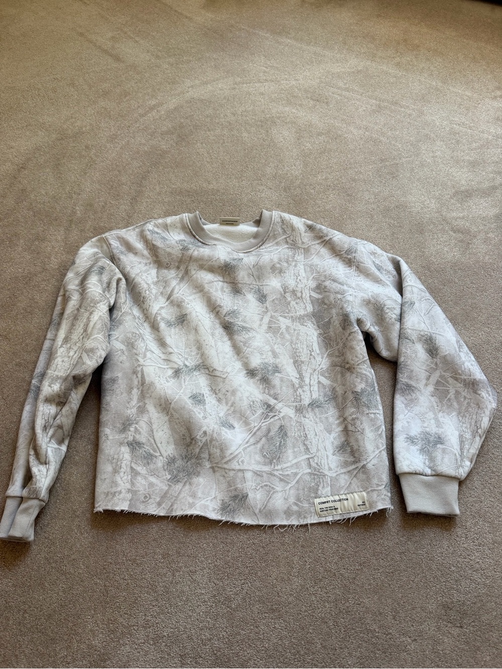 COMFRT collection birch camo Crew Sweatshirt